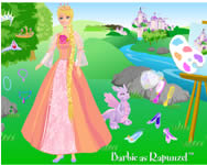 Barbie as rapunzel fodrászos játékok